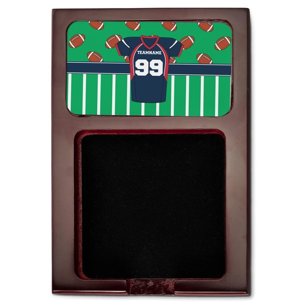 Football Jersey Red Mahogany Sticky Note Holder - Flat