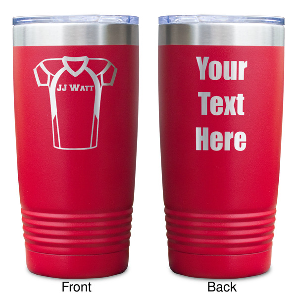 Football Jersey Red Polar Camel Tumbler - 20oz - Double Sided - Approval