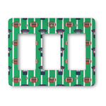 Football Jersey Rocker Style Light Switch Cover - Three Switch (Personalized)