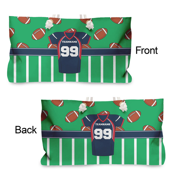 Football Jersey Large Rope Tote - From & Back View