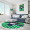 Football Jersey Round Area Rug - IN CONTEXT