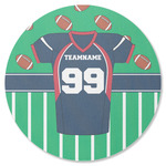 Football Jersey Round Rubber Backed Coaster (Personalized)