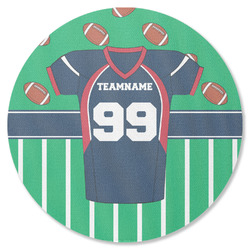 Football Jersey Round Rubber Backed Coaster (Personalized)