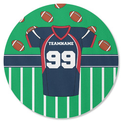 Football Jersey Round Rubber Backed Coaster (Personalized)