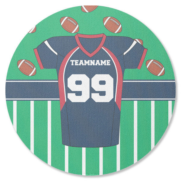 Football Jersey Round Coaster Rubber Back - Single