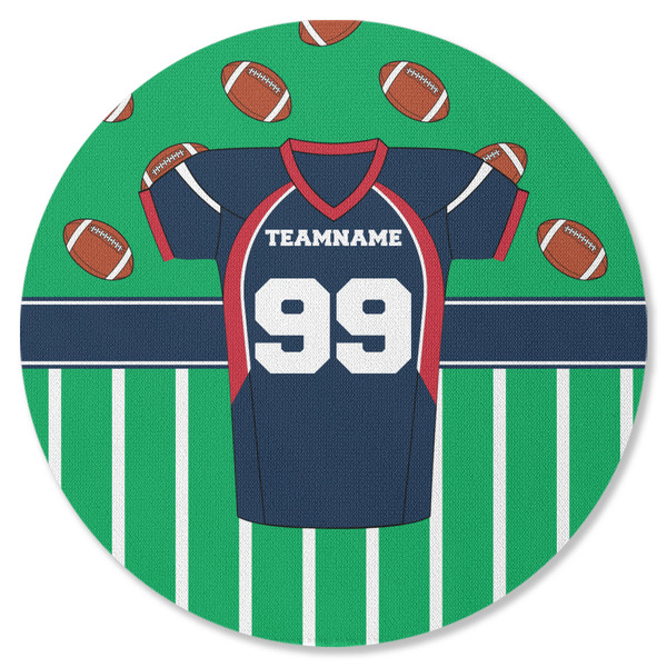 Football Jersey Round Coaster Rubber Back - Single