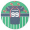 Football Jersey Round Rubber Backed Coaster (Personalized)