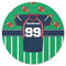 Football Jersey Round Rubber Backed Coaster (Personalized)
