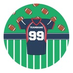 Football Jersey Round Decal - Medium (Personalized)
