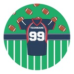 Football Jersey Round Decal - Medium (Personalized)