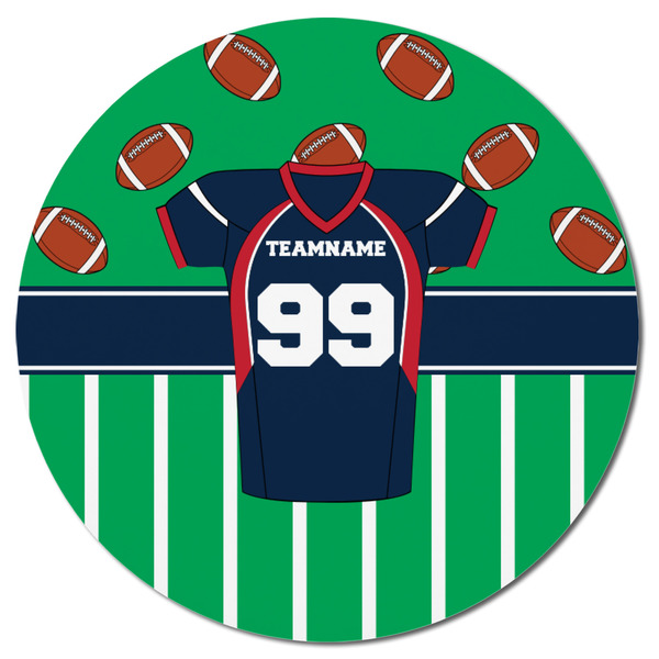 Football Jersey Round Fridge Magnet - FRONT