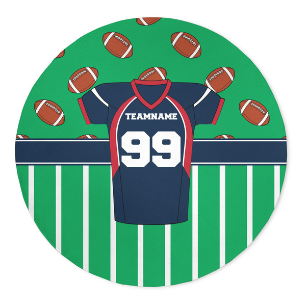 Custom Football Jersey 5' Round Indoor Area Rug (Personalized)