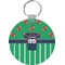Football Jersey Round Plastic Keychain (Personalized)