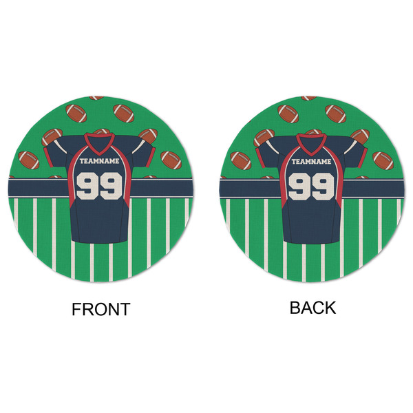Football Jersey Round Linen Placemats - APPROVAL (double sided)