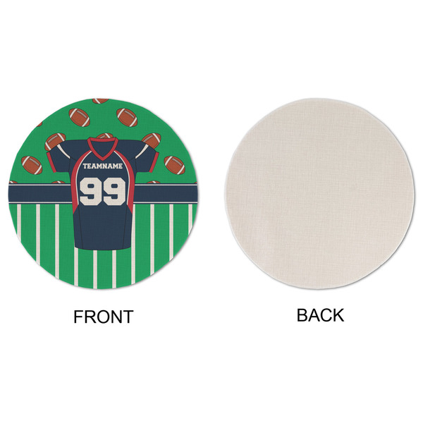 Football Jersey Round Linen Placemats - APPROVAL (single sided)