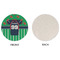Football Jersey Round Linen Placemats - APPROVAL (single sided)