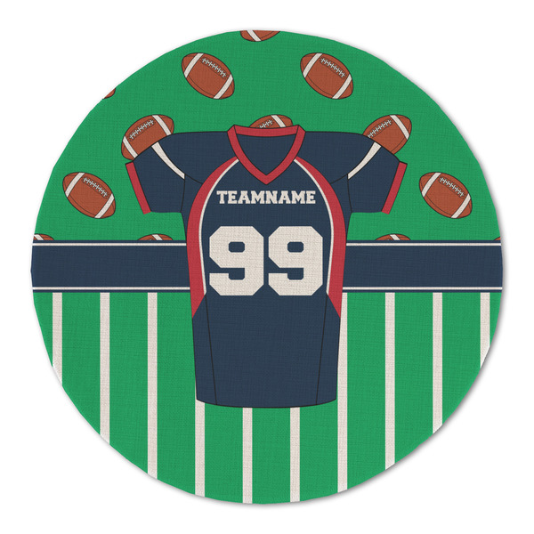 Football Jersey Round Linen Placemats - FRONT (Double Sided)