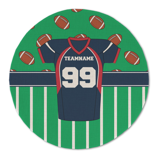 Custom Football Jersey Round Linen Placemat (Personalized)