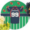 Football Jersey Round Linen Placemats - Front (w flowers)