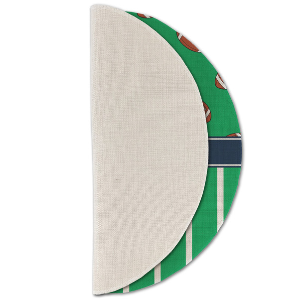 Football Jersey Round Linen Placemats - HALF FOLDED (single sided)