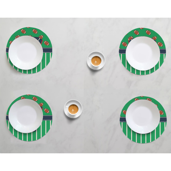 Football Jersey Round Linen Placemats - LIFESTYLE (set of 4)
