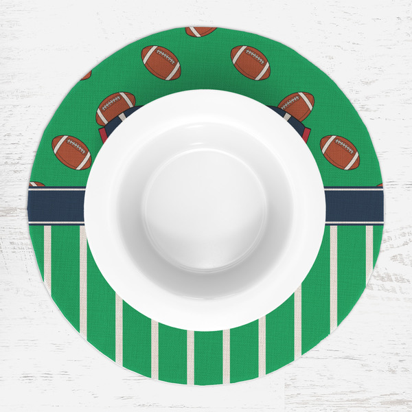 Football Jersey Round Linen Placemats - LIFESTYLE (single)