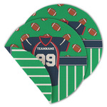 Football Jersey Round Linen Placemat - Double Sided - Set of 4 (Personalized)