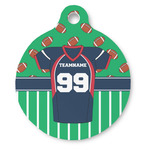 Football Jersey Round Pet ID Tag - Large (Personalized)