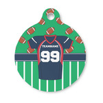 Football Jersey Round Pet ID Tag - Small (Personalized)