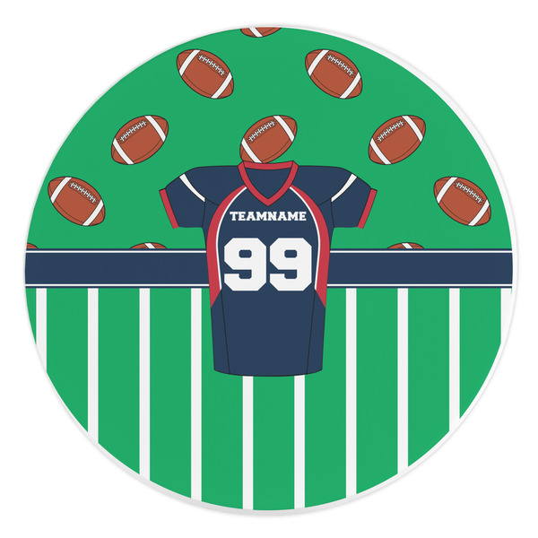 Custom Football Jersey Round Stone Trivet (Personalized)