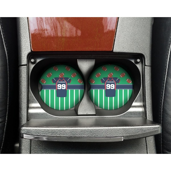Football Jersey Sandstone Car Coaster - In Cup Holder