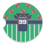 Football Jersey Sandstone Car Coaster - Single (Personalized)