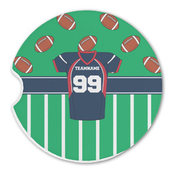 Football Jersey Sandstone Car Coaster - Single (Personalized)