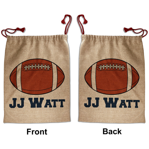 Custom Football Jersey Santa Sack - Front & Back (Personalized)