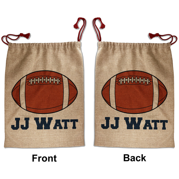 Football Jersey Santa Bag - Front and Back