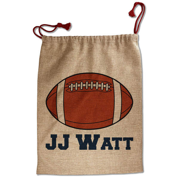 Custom Football Jersey Santa Sack - Front (Personalized)