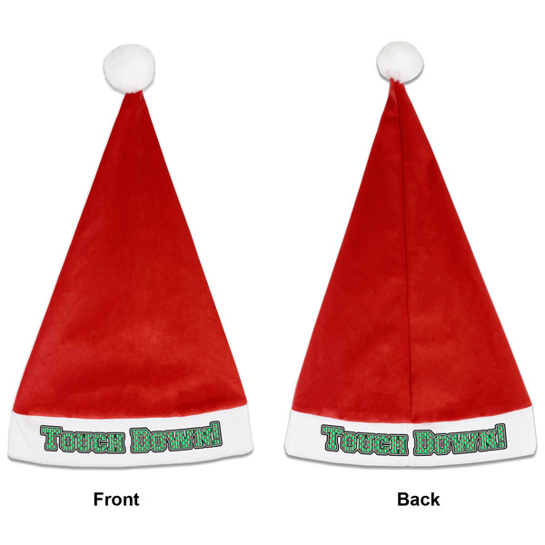Custom Football Jersey Santa Hat - Front & Back (Personalized)
