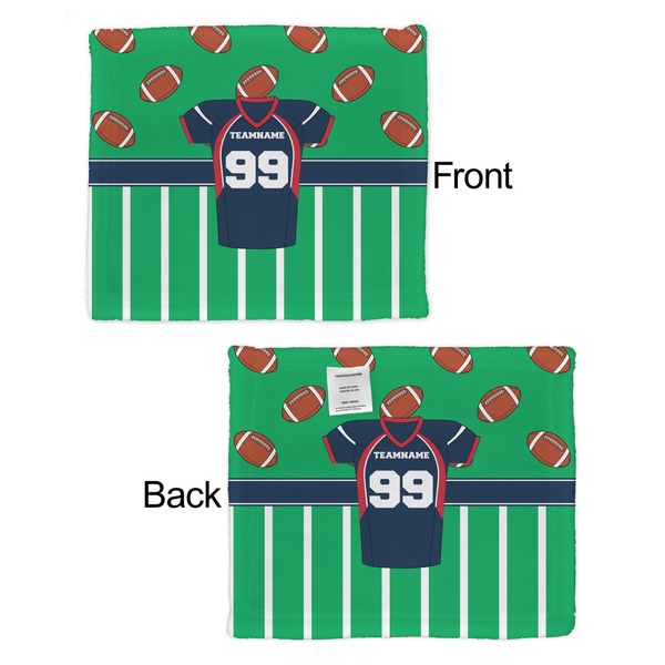 Football Jersey Security Blanket - Front & Back View