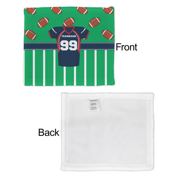 Football Jersey Security Blanket - Front & White Back View