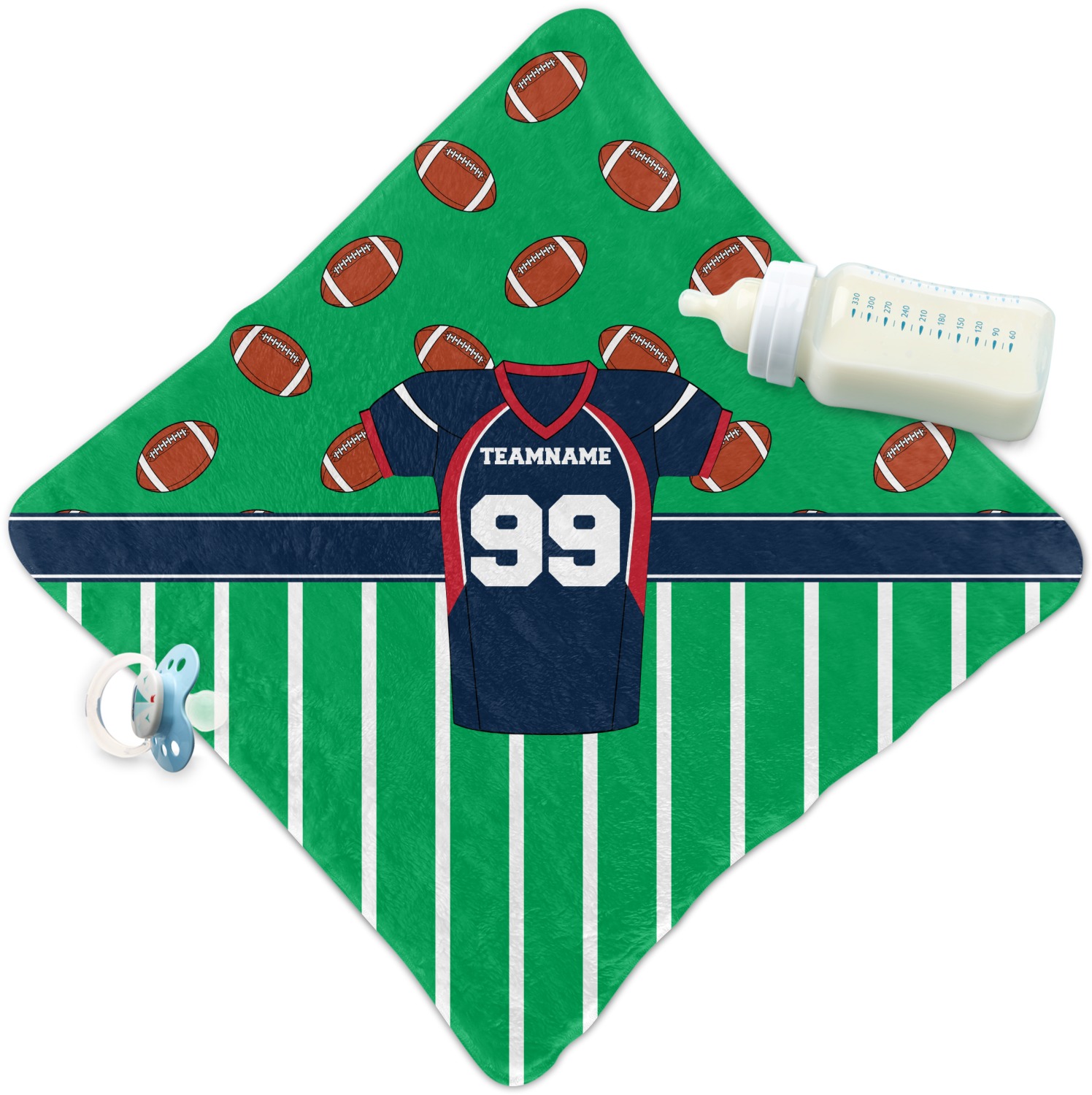 Football Jersey Security Blanket (Personalized) YouCustomizeIt