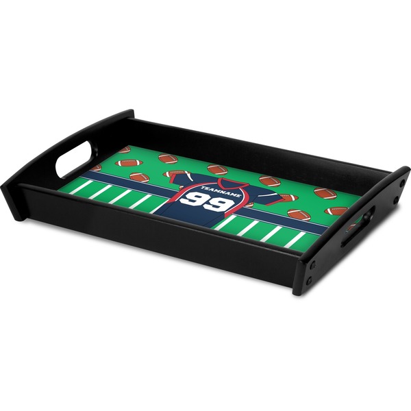 Football Jersey Serving Tray Black - Corner