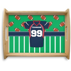 Football Jersey Natural Wooden Tray - Large (Personalized)