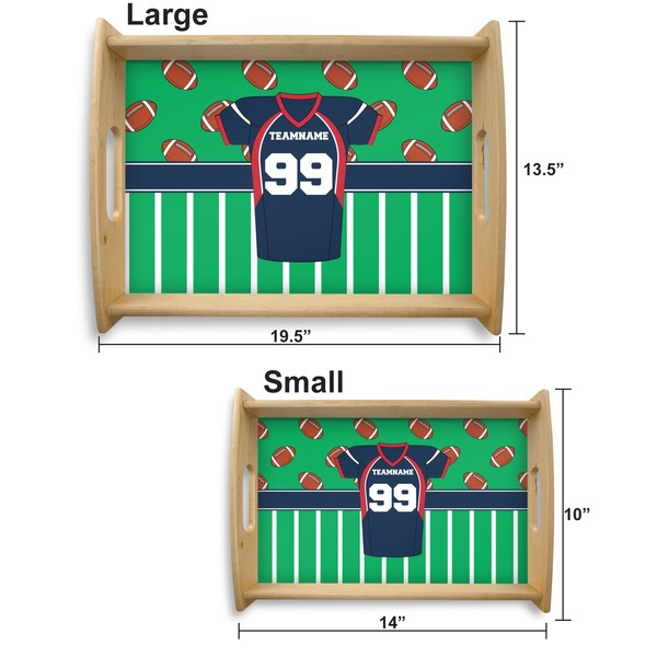 Football Jersey Serving Tray Wood Sizes