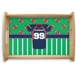 Football Jersey Natural Wooden Tray - Small (Personalized)