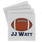 Football Jersey Set of 4 Sandstone Coasters - Front View