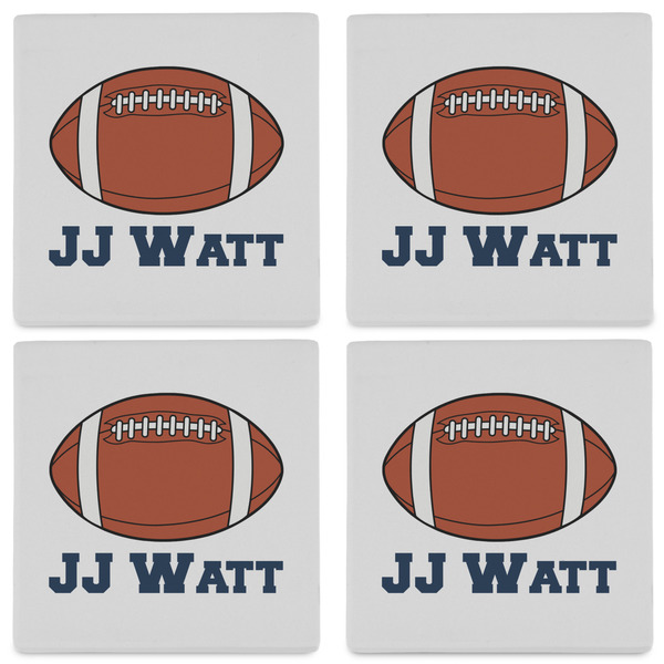 Football Jersey Set of 4 Sandstone Coasters - See All 4 View