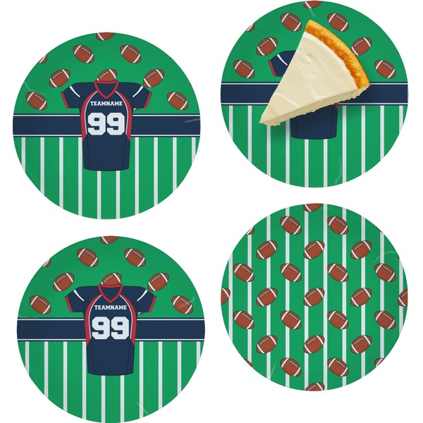 Football Jersey Set of Appetizer / Dessert Plates