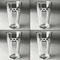 Football Jersey Set of Four Engraved Beer Glasses - Individual View