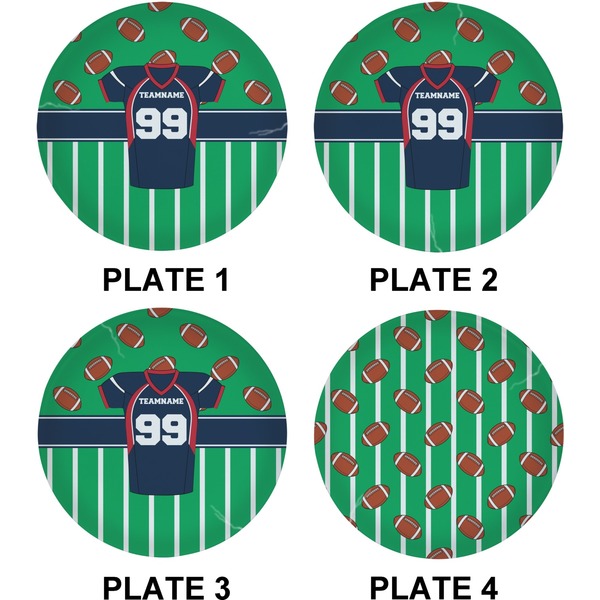Football Jersey Set of Lunch / Dinner Plates (Approval)