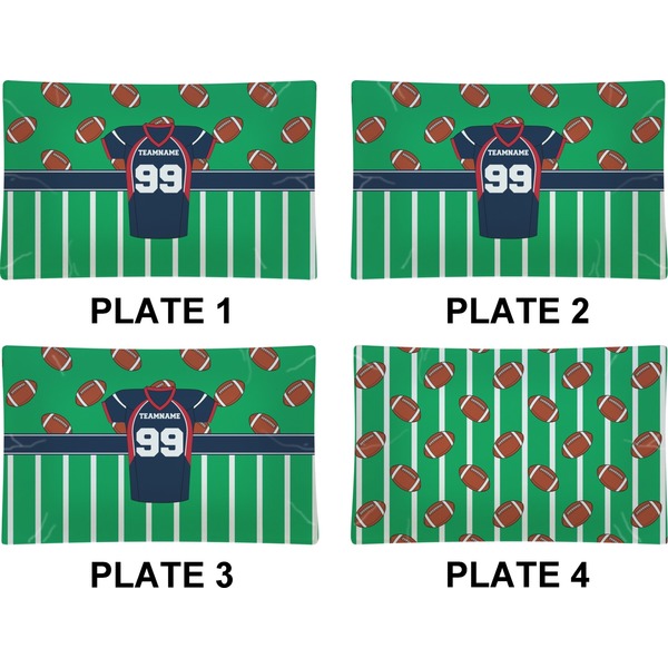 Football Jersey Set of Rectangular Dinner Plates (Approval)